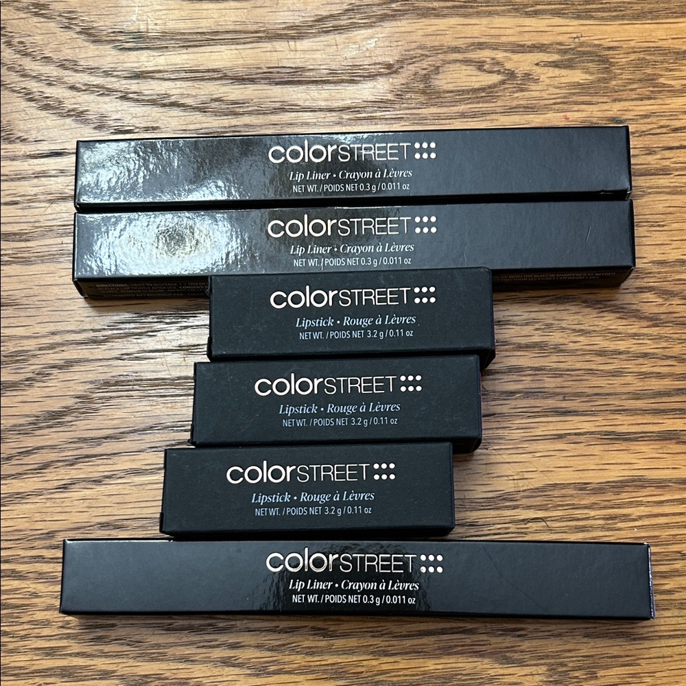 Color Street Lip Liner and Lipstick Collection